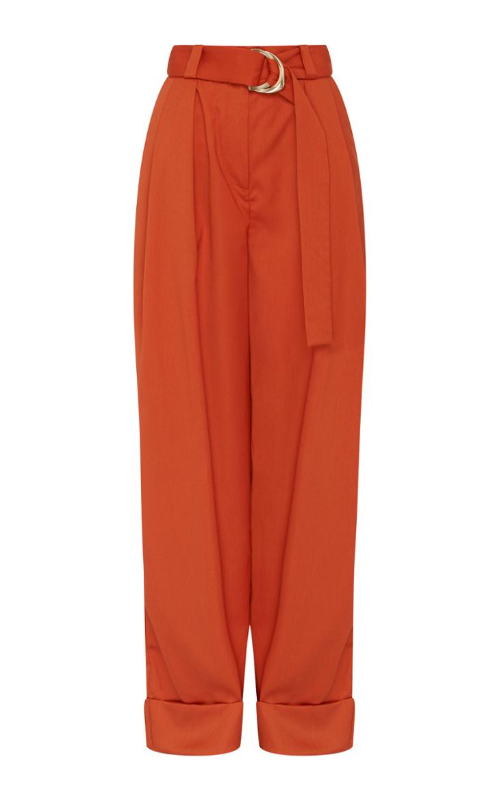 Moda Operandi Aje Rustic Belted Straight-leg Pants