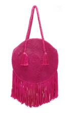 Fiona Ferrer Leoni Large Circle Fringe Top Handle