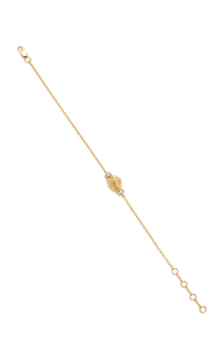 Renna Thread And Shell 18k Gold Diamond Bracelet