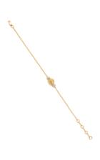 Renna Thread And Shell 18k Gold Diamond Bracelet
