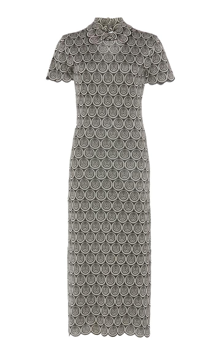 Paco Rabanne Metallic Jacquard-knit Midi Dress