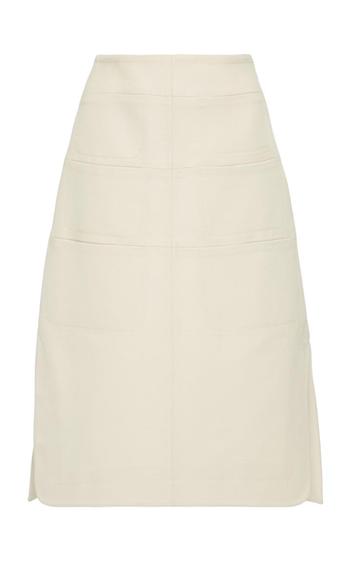 Carven Knee Length Slit Skirt