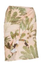 Adriana Degreas Toucan Mini Ruffle Skirt