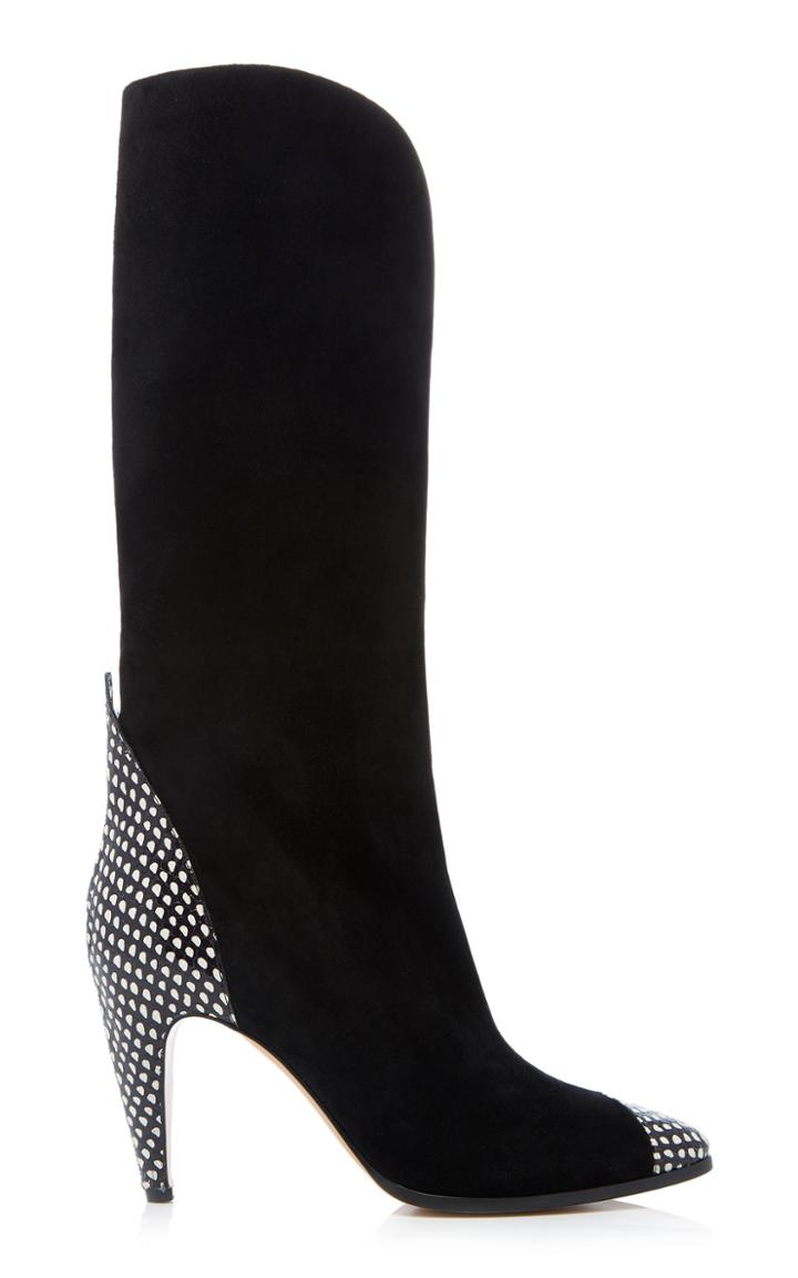Givenchy Suede And Python High Heeled Show Boot