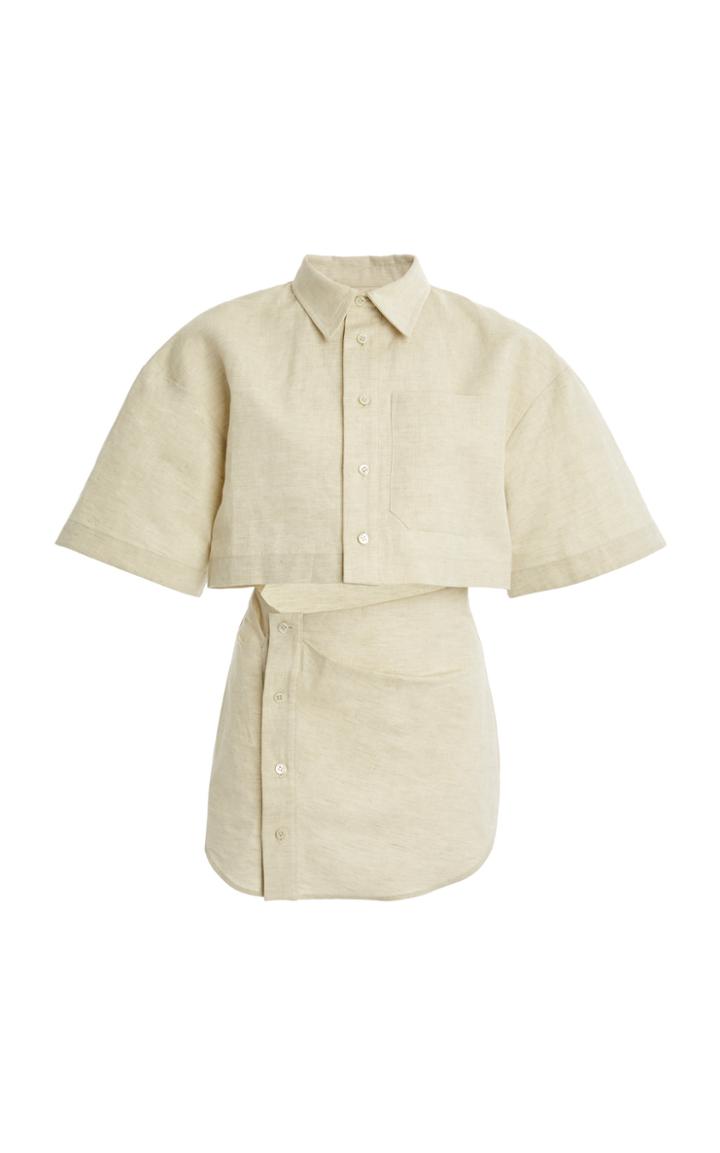 Jacquemus Arles Oversized Cutout Cotton-linen Jacket