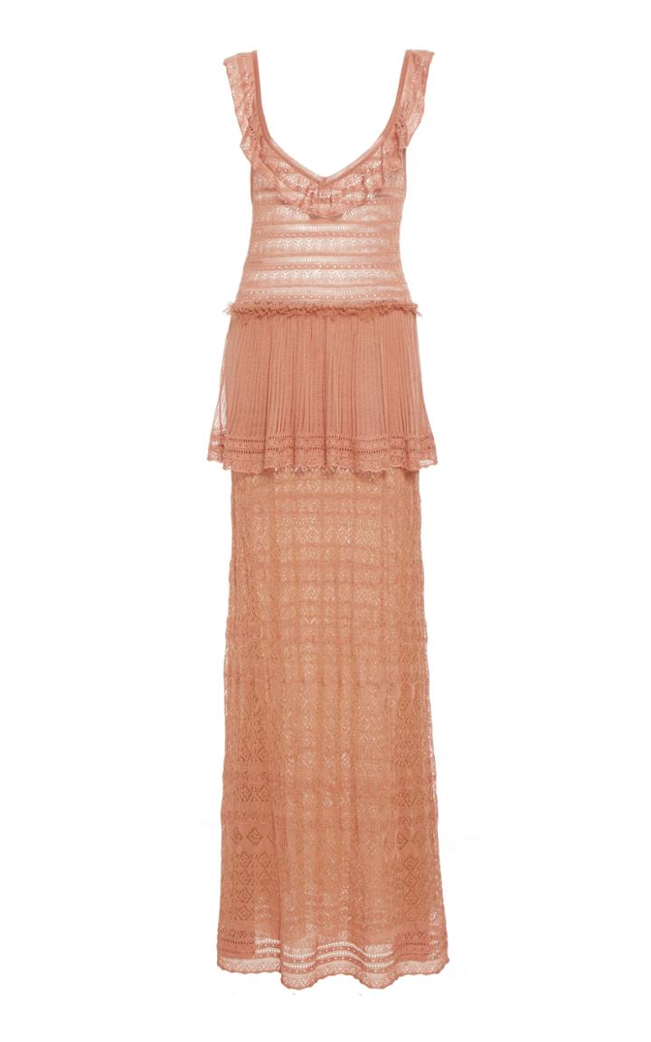 Alberta Ferretti Knit Scoop Neck Dress