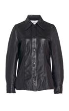 Ami Leather Button-down Shirt