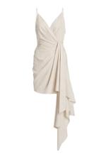 Moda Operandi Acler Weaver Draped Cotton-blend Mini Wrap Dress