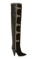 Moda Operandi Isabel Marant Lyany Leather Velvet Boots