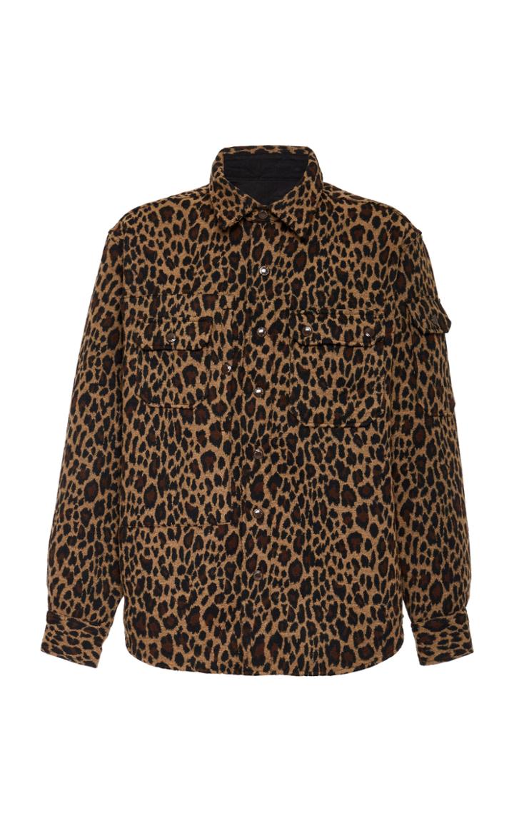 Engineered Garments Field Animal Print Cotton Shirt Jacket Size: S
