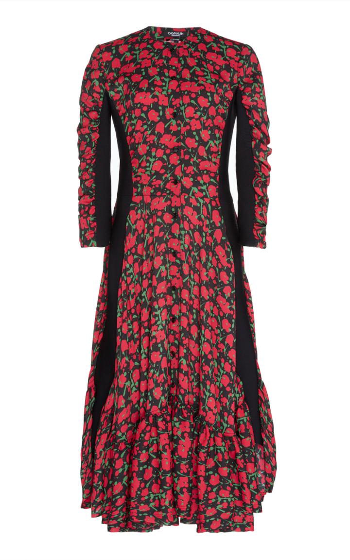 Calvin Klein 205w39nyc Floral Sable Bomber Dress