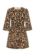 Moda Operandi Dolce & Gabbana Elbow-length Animal Print Mini Dress Size: 38