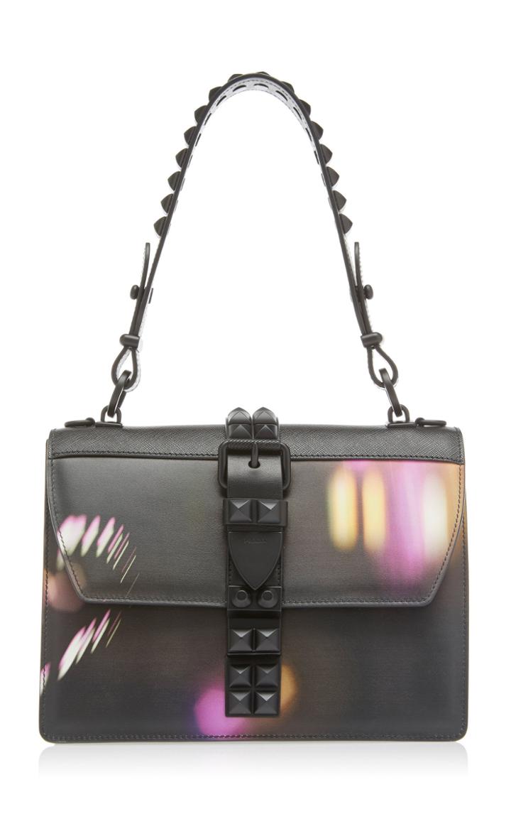 Prada Large City Lights And Saffiano Bag With Cosmic Print