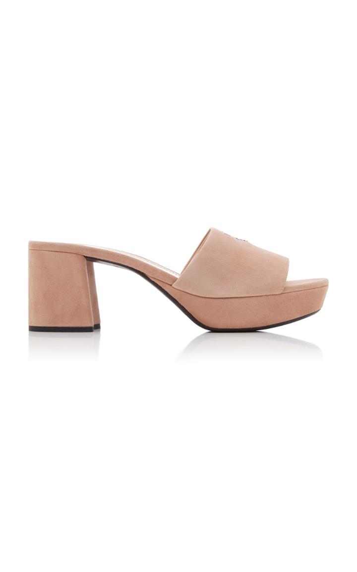 Prada Suede Platform Sandals Size: 35