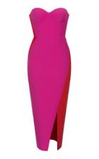 Rasario Color Block Corset Midi Dress