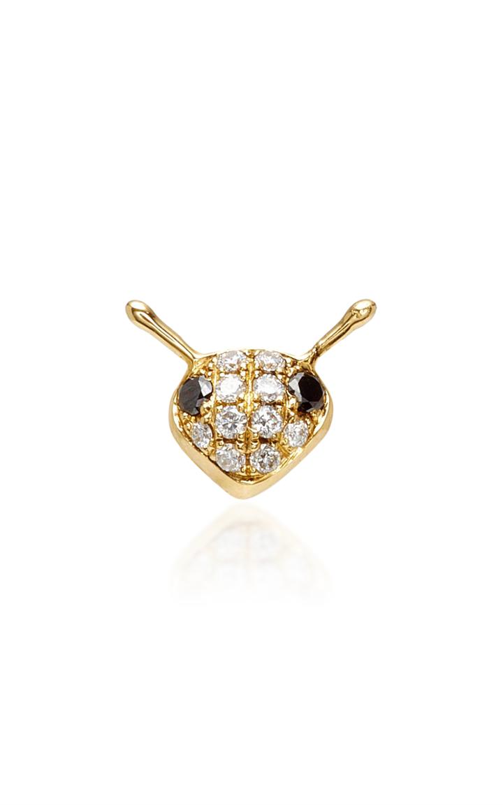 Yvonne Leon Single Bee Stud With Diamonds