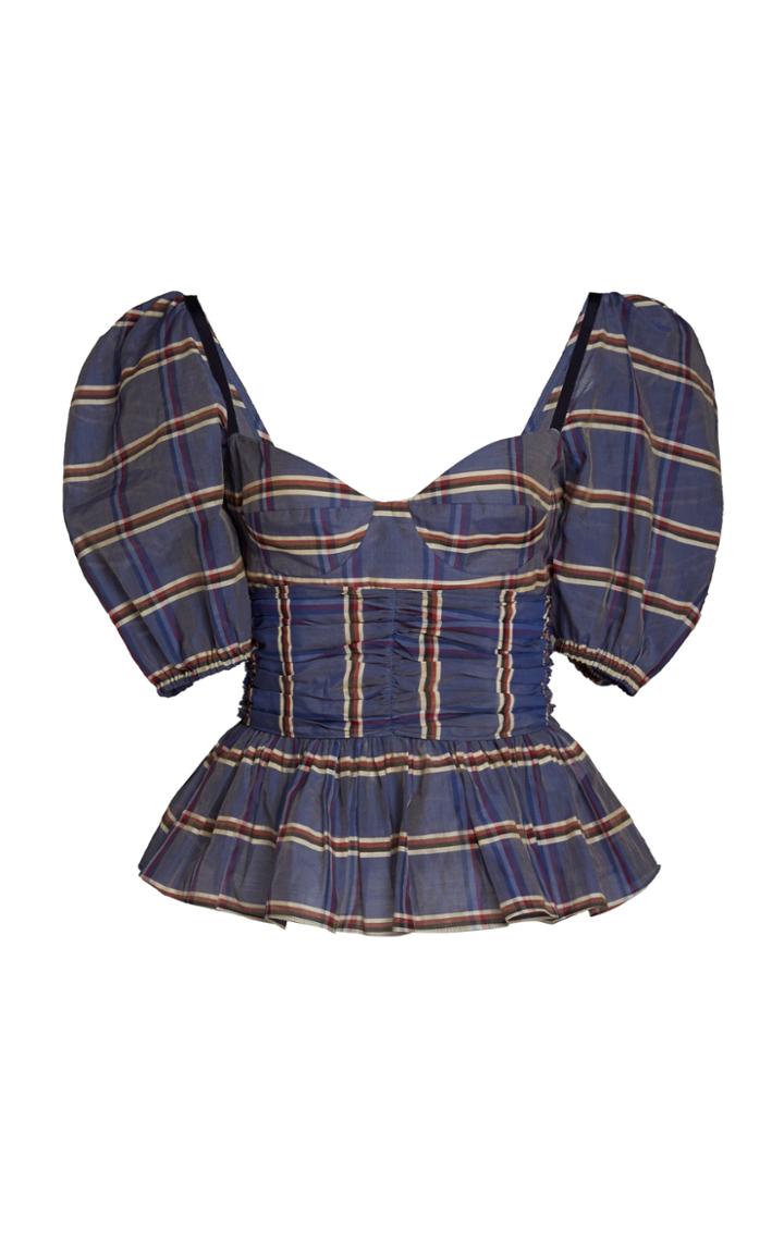 Moda Operandi Brock Collection Reserve Cotton-silk Top
