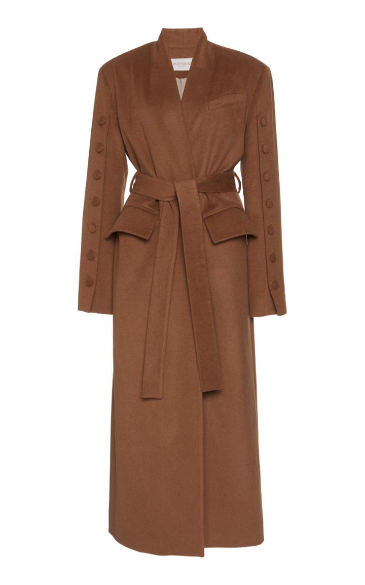 Moda Operandi Matriel Button-sleeve Detail Wrap Coat