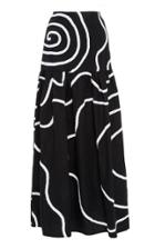 Moda Operandi Mara Hoffman Linni Appliqud Cotton-linen Maxi Skirt Size: 00