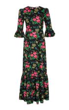 The Vampire's Wife Pleated Floral-print Cotton Dress