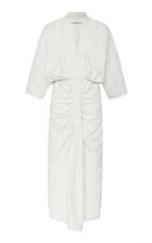 Piece Of White Audrey V-neck Raw Silk Dress