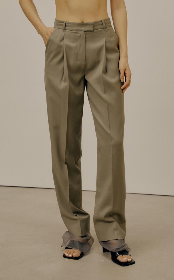 Moda Operandi Low Classic Layered Organza And Wool Trousers