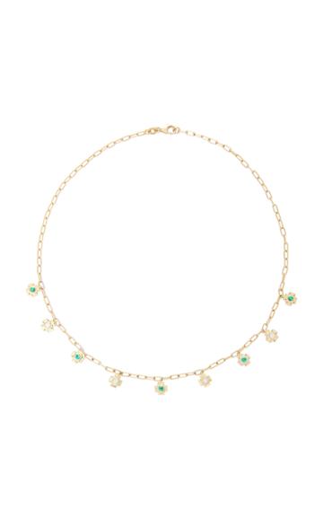 Ark Emerald And Diamond Mini Gateway Dangling Necklace