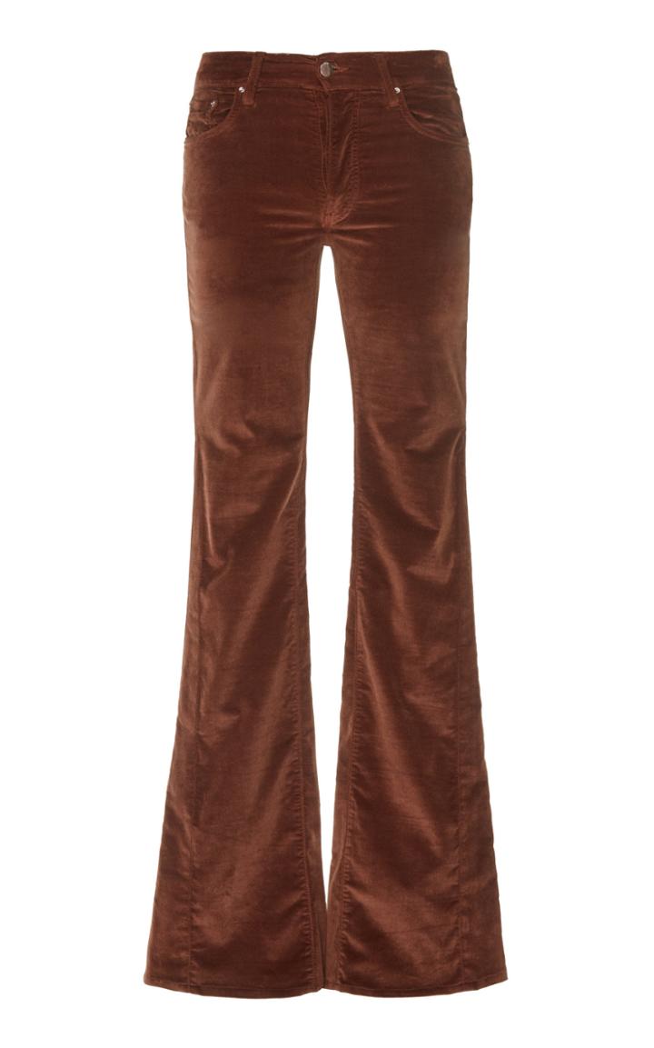 Amiri Velour Flare Stack Pants