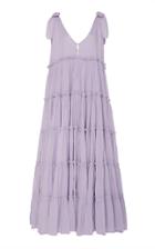 Innika Choo Rayleigh Tiered Cotton-voile Maxi Dress Size: 0