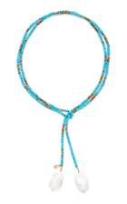 Joie Digiovanni Gold-filled Turquoise Pyrite And Pearl Necklace