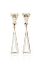 Sorab & Roshi One-of-a-kind Trilliant Rock Crystal Drop Earrings