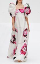 Carolina Herrera Floral Silk Maxi Dress