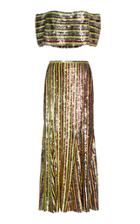 Sandra Mansour M'o Exclusive Beaded Tulle Top And Skirt Set