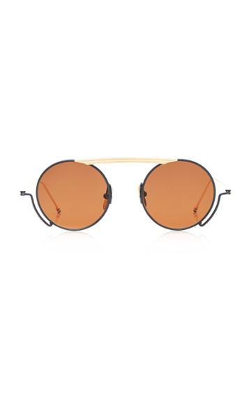 Thom Browne Sun Metal Round Aviator Sunglasses