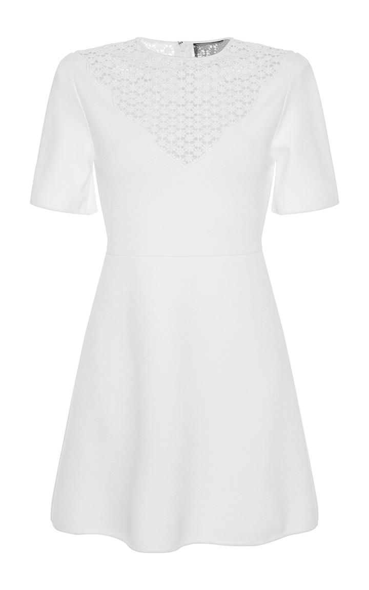 Giambattista Valli Laser Cut Floral Mini Dress