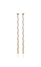 Kismet By Milka Lumiere Long Champagne Diamond Earrings