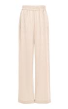Sally Lapointe Snake-effect Crepe De Chine Straight-leg Track Pants
