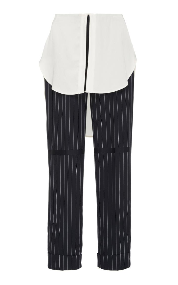 Hellessy Kooning Striped Crepe Straight-leg Pants
