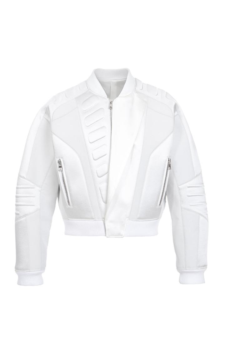 Balmain Embossed Oversized Crepe Bomber