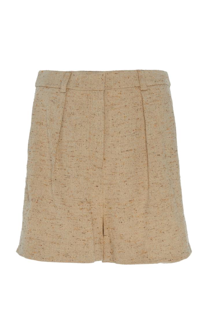 Moda Operandi Tibi Linen Tweed Pleated Short Size: 00