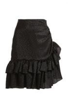 Moda Operandi Nervi Rose Silk Lame Mini Skirt