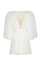 Giambattista Valli Gathered Chiffon Mini Dress