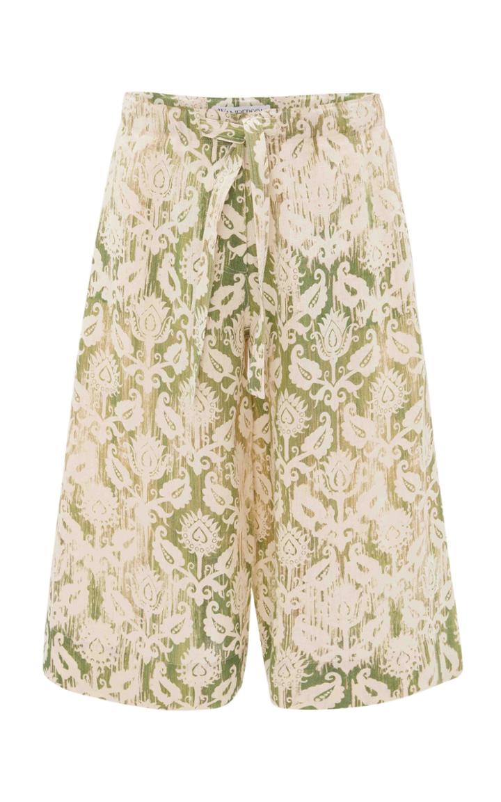 Moda Operandi Jw Anderson Canvas-detailed Printed Linen Jacket