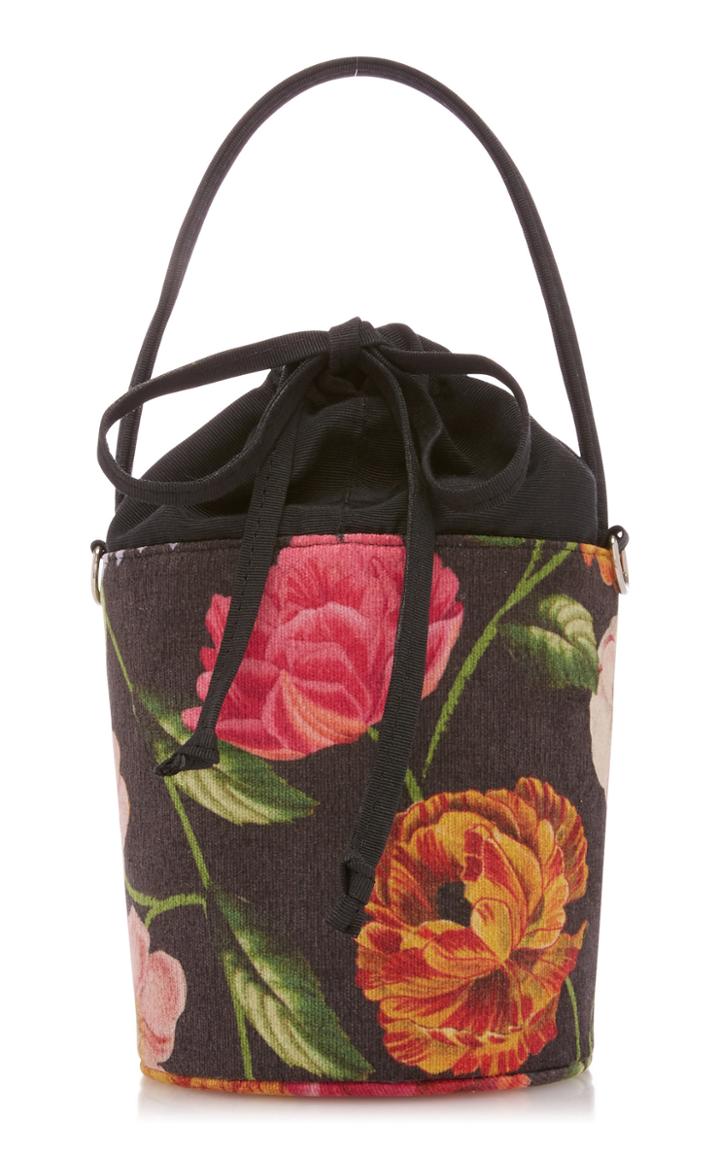 Glorinha Paranagua Flowers Velvet Elba Bag