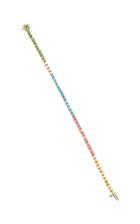 Carole Le Bris Perez Mix Blue Rainbow Marie-antoinette Tennis Bracelet
