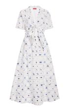 Moda Operandi Staud Giorgiana Linen-cotton Poplin Midi Dress