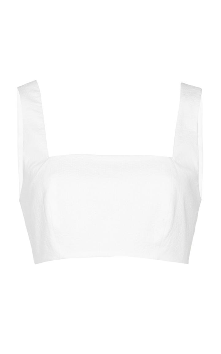Moda Operandi White Story Akiima Crepe Cropped Top