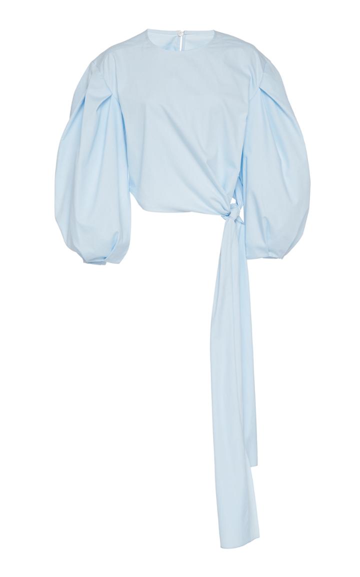 Moda Operandi Carolina Herrera Puff Sleeve Knot Top Size: 0