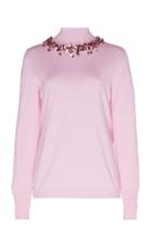 Delpozo Sequined-embellished Wool-blend Sweater