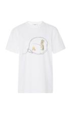 Ganni Printed Cotton-jersey T-shirt
